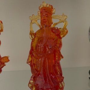 Antique Chinese Amber Carved Figurine